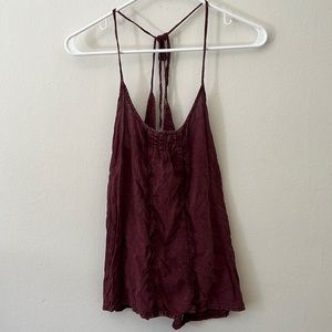 Flowy tank top with lace